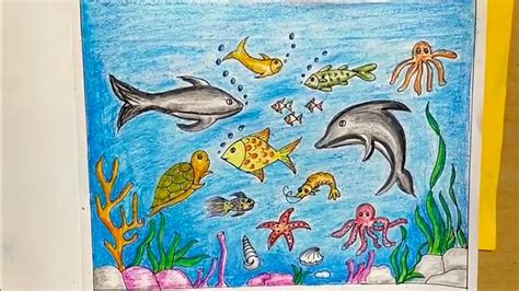 marine life drawing ideas|How to Draw Animals : How to Draw Marine Life .